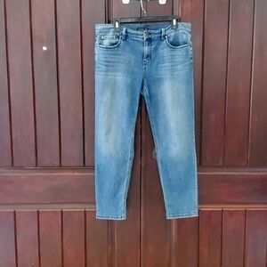Level 99 Lily Skinny Straight Distressed Jeans SZ 33 US 16